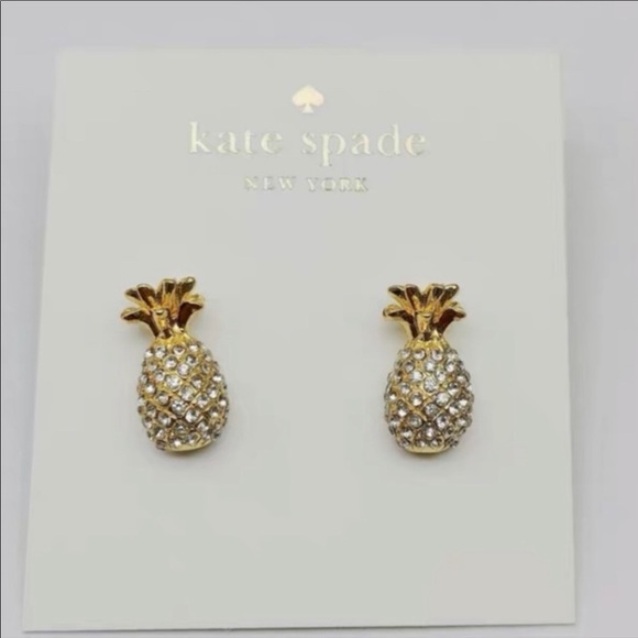 Kate Spade Pineapple🍍Pave Earrings - Picture 7 of 8